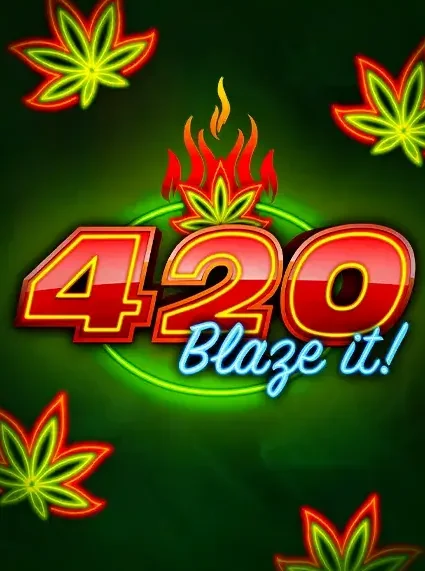 Decorative casino game artwork for Mystake: 420 Blaze It