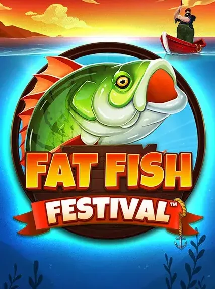 Decorative casino game artwork for Mystake: Fat Fish Festival